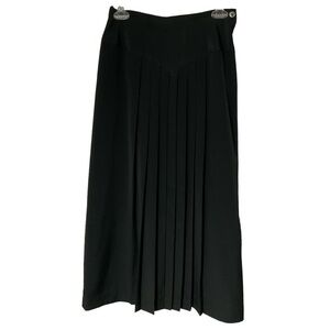 LIZ CLAIBORNE Vintage Black Pleated Midi Skirt - Size Small - Size 8